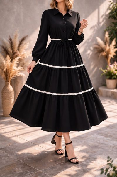 پیراهن مانتویی مژگان